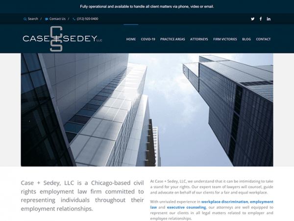 A website design for a law firm.