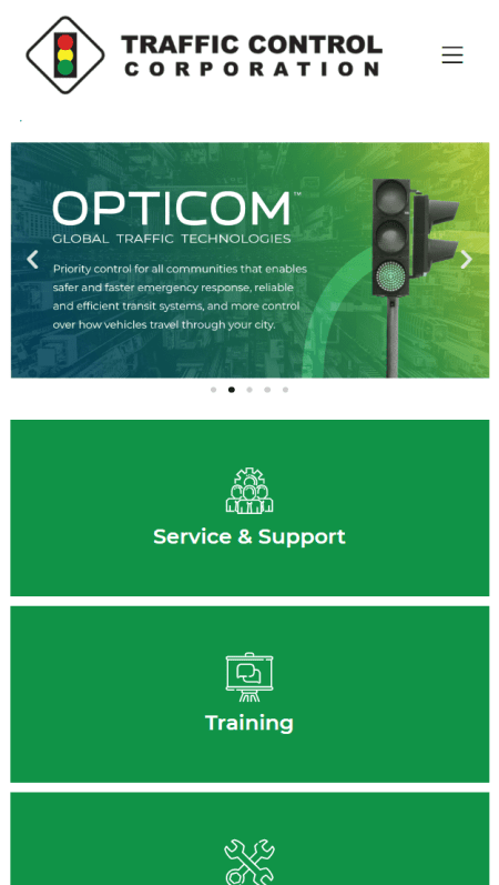 The homepage of a website with a green background.